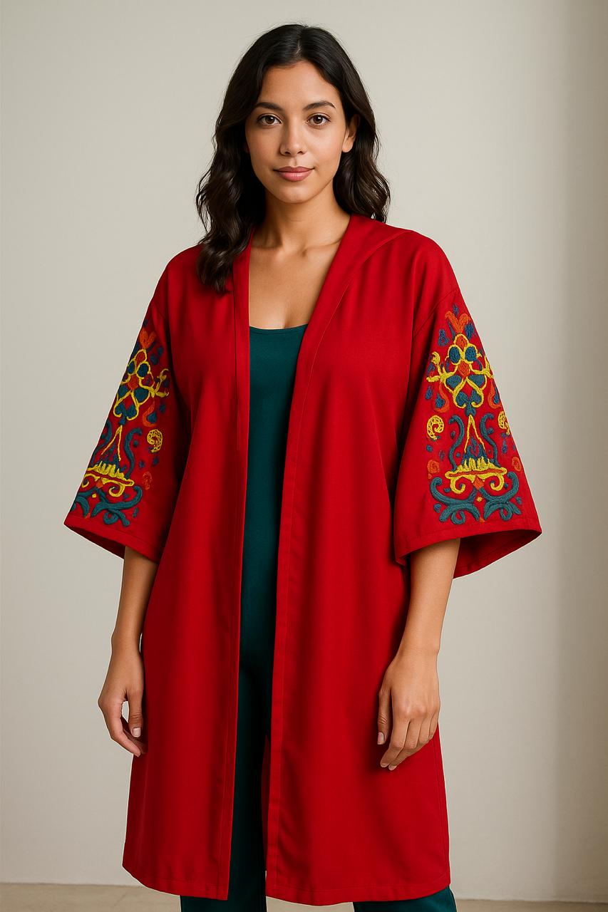 Kimono rouge traditionnel